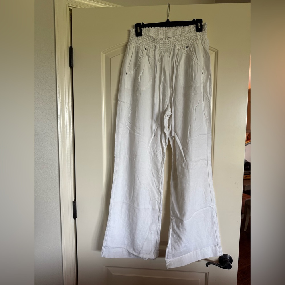 White Wide-Leg Pants